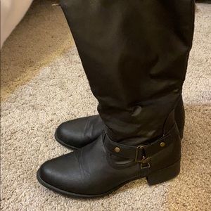 Black riding boots